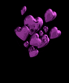 Gif animé coeur violet